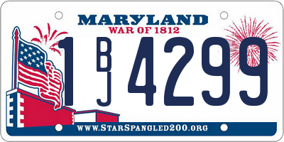 MD license plate 1BJ4299