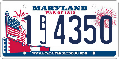 MD license plate 1BJ4350