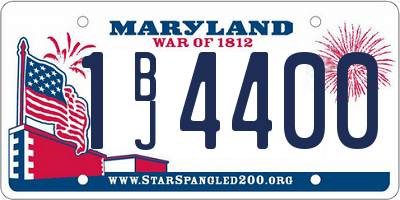 MD license plate 1BJ4400