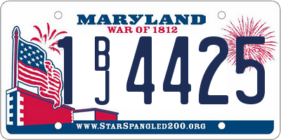 MD license plate 1BJ4425
