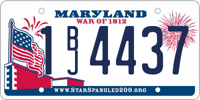 MD license plate 1BJ4437