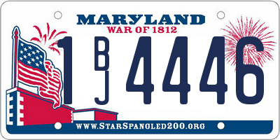 MD license plate 1BJ4446
