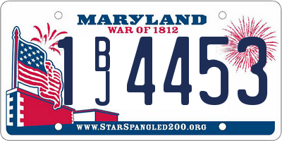 MD license plate 1BJ4453