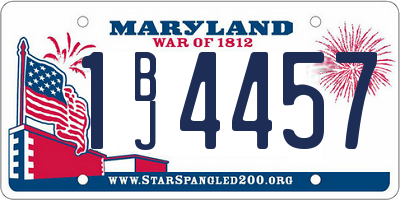 MD license plate 1BJ4457