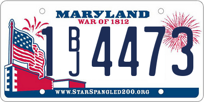 MD license plate 1BJ4473