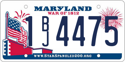 MD license plate 1BJ4475