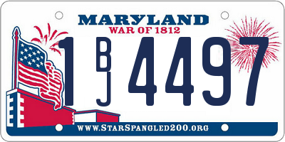 MD license plate 1BJ4497