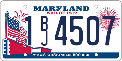 MD license plate 1BJ4507