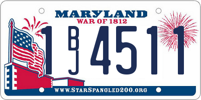 MD license plate 1BJ4511