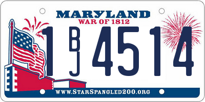 MD license plate 1BJ4514