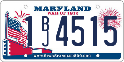 MD license plate 1BJ4515