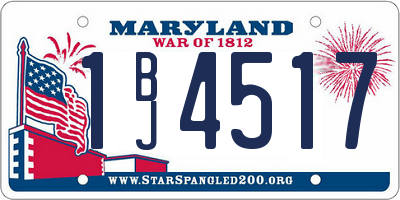 MD license plate 1BJ4517