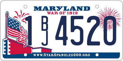 MD license plate 1BJ4520