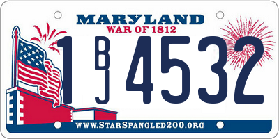 MD license plate 1BJ4532