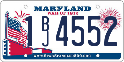 MD license plate 1BJ4552