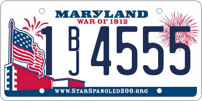 MD license plate 1BJ4555