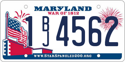 MD license plate 1BJ4562