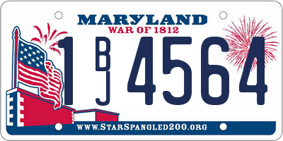 MD license plate 1BJ4564