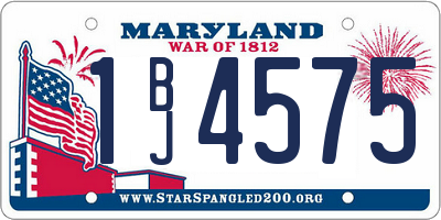 MD license plate 1BJ4575