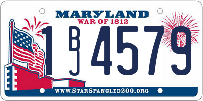 MD license plate 1BJ4579