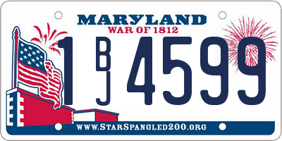 MD license plate 1BJ4599