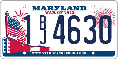 MD license plate 1BJ4630