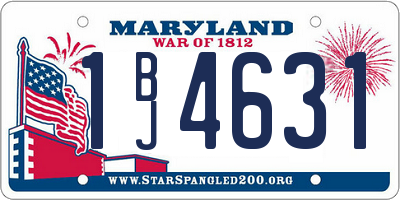 MD license plate 1BJ4631