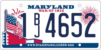 MD license plate 1BJ4652