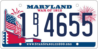 MD license plate 1BJ4655