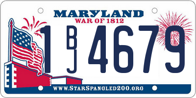 MD license plate 1BJ4679