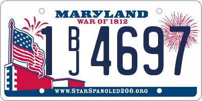 MD license plate 1BJ4697