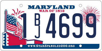 MD license plate 1BJ4699