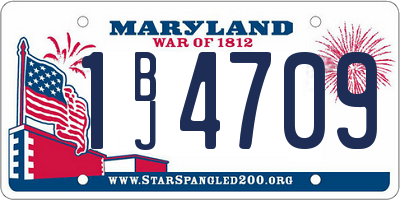 MD license plate 1BJ4709