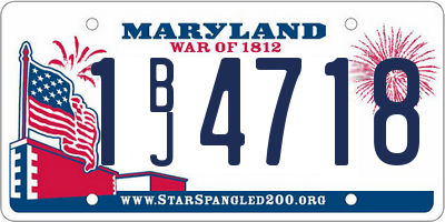 MD license plate 1BJ4718
