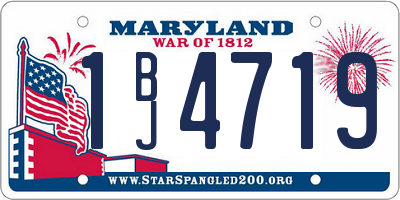 MD license plate 1BJ4719
