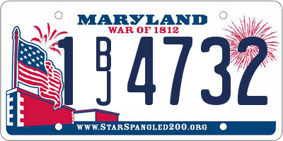 MD license plate 1BJ4732