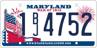 MD license plate 1BJ4752
