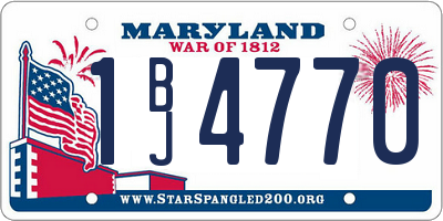 MD license plate 1BJ4770