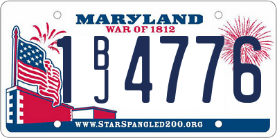 MD license plate 1BJ4776