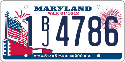 MD license plate 1BJ4786