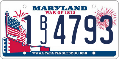 MD license plate 1BJ4793