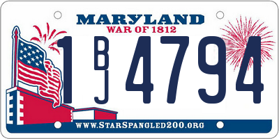 MD license plate 1BJ4794