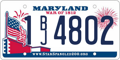 MD license plate 1BJ4802