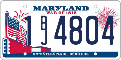 MD license plate 1BJ4804