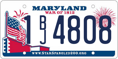 MD license plate 1BJ4808