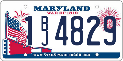 MD license plate 1BJ4829