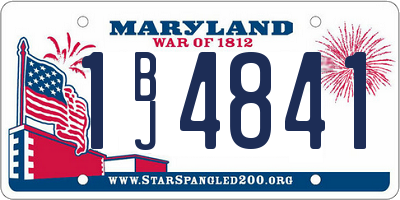 MD license plate 1BJ4841
