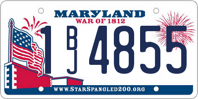 MD license plate 1BJ4855