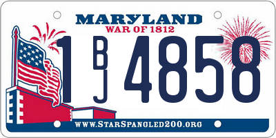 MD license plate 1BJ4858