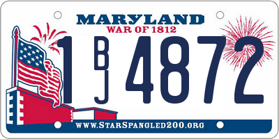 MD license plate 1BJ4872